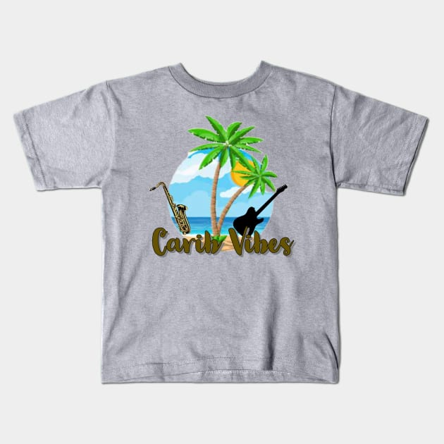 CARIB VIBES Kids T-Shirt by Rockers Media